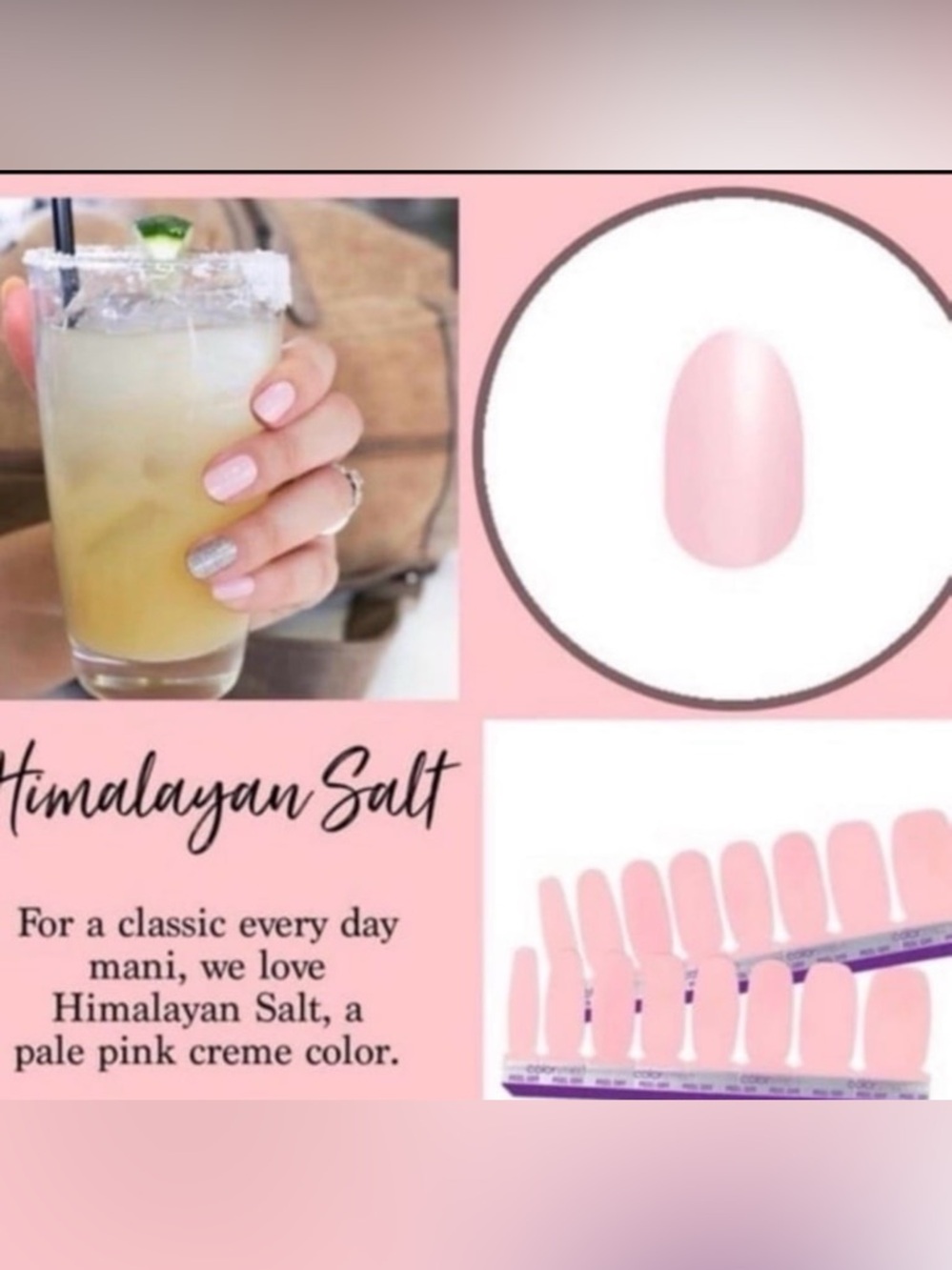 NIP Color Street
Set of 16 Nail Polish Strips
Himalayan Salt
Easy Peel & Apply